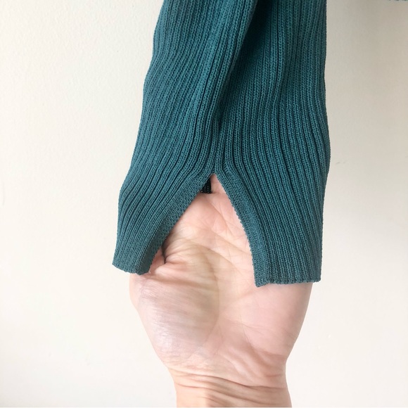 Leith Dark Teal Reversible Knit Cardigan with Low Back Size XL - Picture 5 of 8